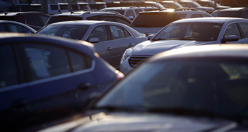 Vehicles sit on display for sale at a Chevrolet car dealership in Louisville, Ky., on Jan. 31, 2018. MUST CREDIT: Bloomberg photo by Luke Sharrett.