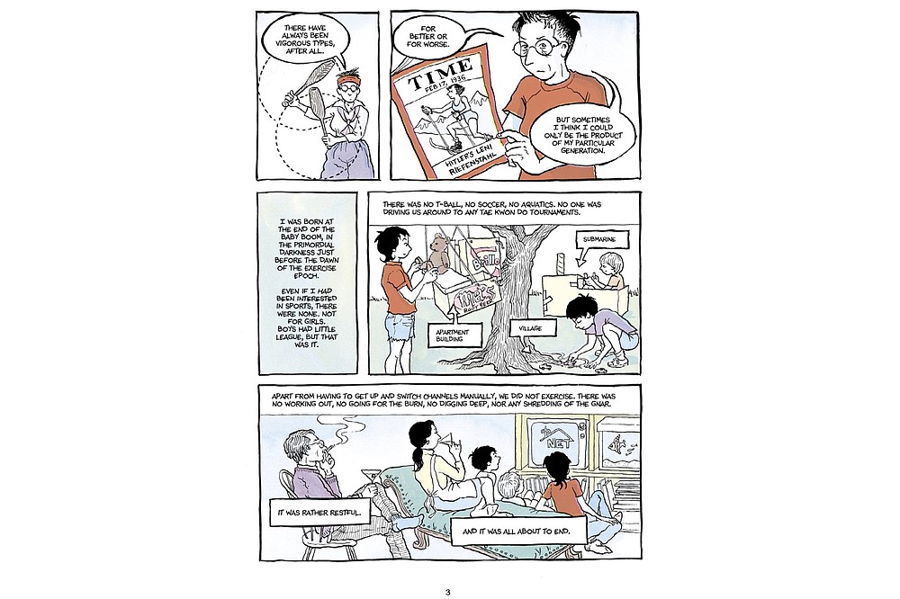 La dessinatrice Alison Bechdel, dont la bande dessinée a été publiée dans des journaux alternatifs et qui a écrit deux mémoires graphiques, a maintenant versé son obsession de toujours pour le fitness et ses modes dans un nouveau livre - «Le secret de la force surhumaine».