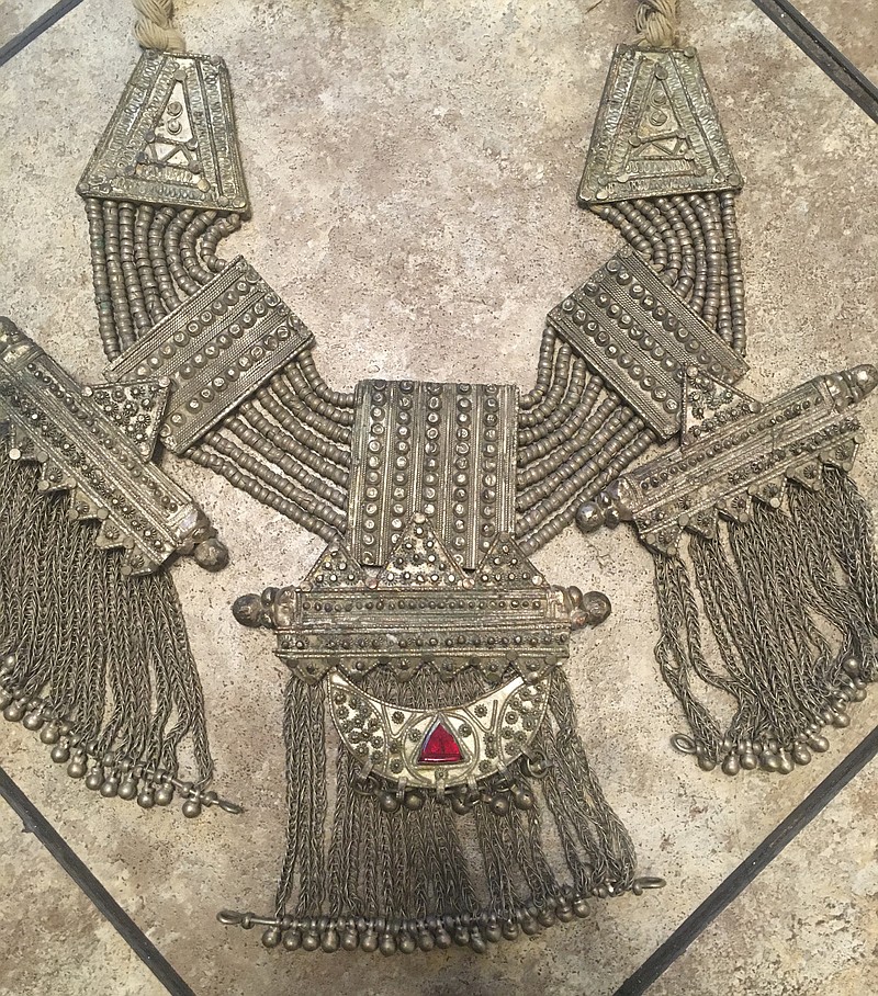 A turn-of-the-century Saudi Arabian Bedouin belt, which can also be worn as a statement necklace. - Submitted photo