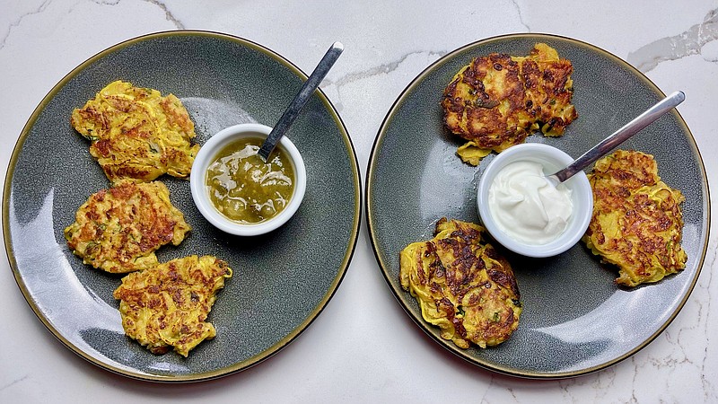 Squash Cakes With Cheese and Herbs (Arkansas Democrat-Gazette/Kelly Brant)