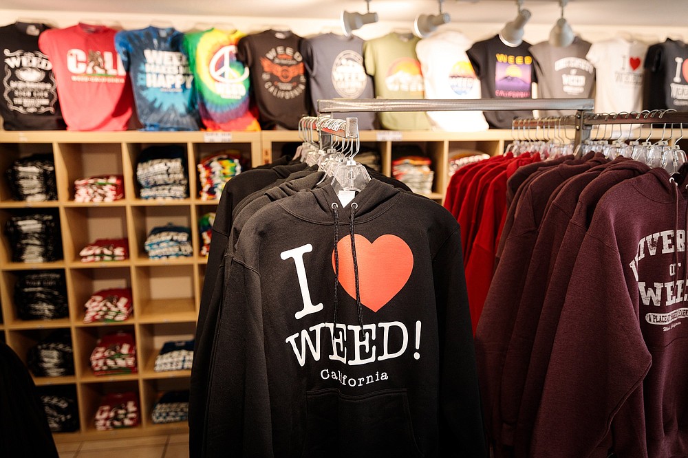 Souvenirs are popular items at The Weed Store in Weed, Calif. For years, the town rejected proposals to leverage the name and allow the sale of marijuana. (The New York Times/Max Whittaker)