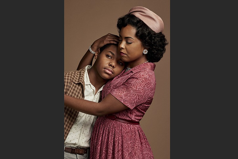 Cedric Joe stars as Emmett Till (left) and Adrienne Warren plays Till’s mother, Mamie Till-Mobley, in “Women of the Movement.” (Matt Sayles/ABC via AP)