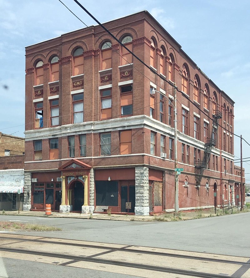 In its time, the Grand Masonic Temple was a hub of retail, commerce and more for the local African-American community. Though the building sits empty, many locals hope that this storied structure will one day be restored to its former glory. (Special to The Commercial)