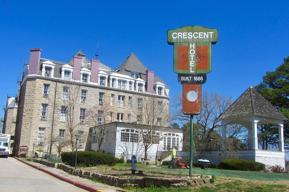 The Crescent, built in 1886, styles itself as “America’s most haunted hotel.” (Special to the Democrat-Gazette/Marcia Schnedler)