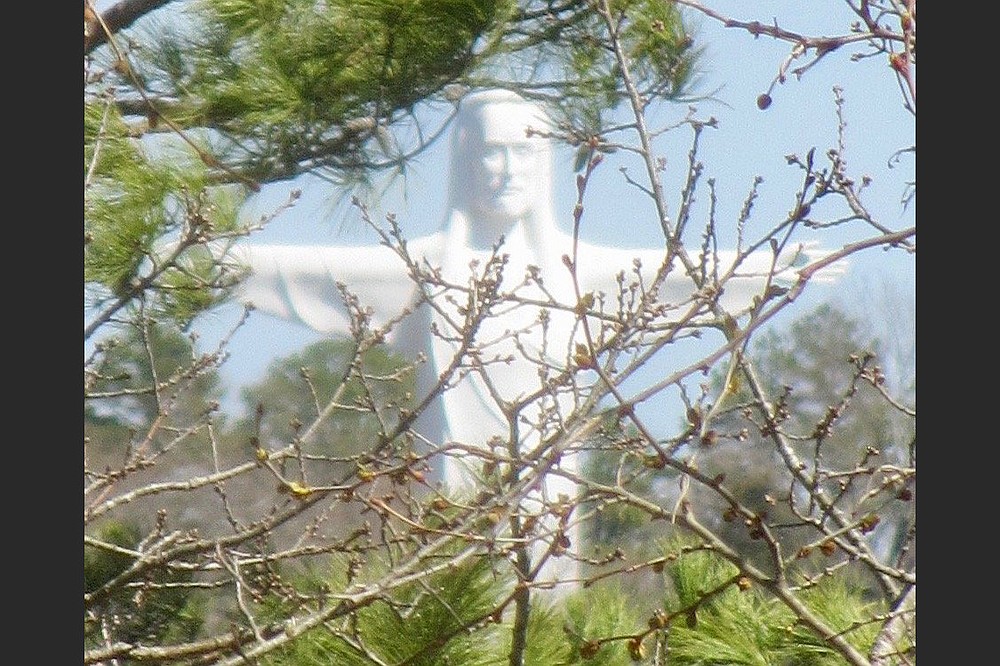 Christ of the Ozarks is visible from various vantage points in Eureka Springs. (Special to the Democrat-Gazette/Marcia Schnedler)