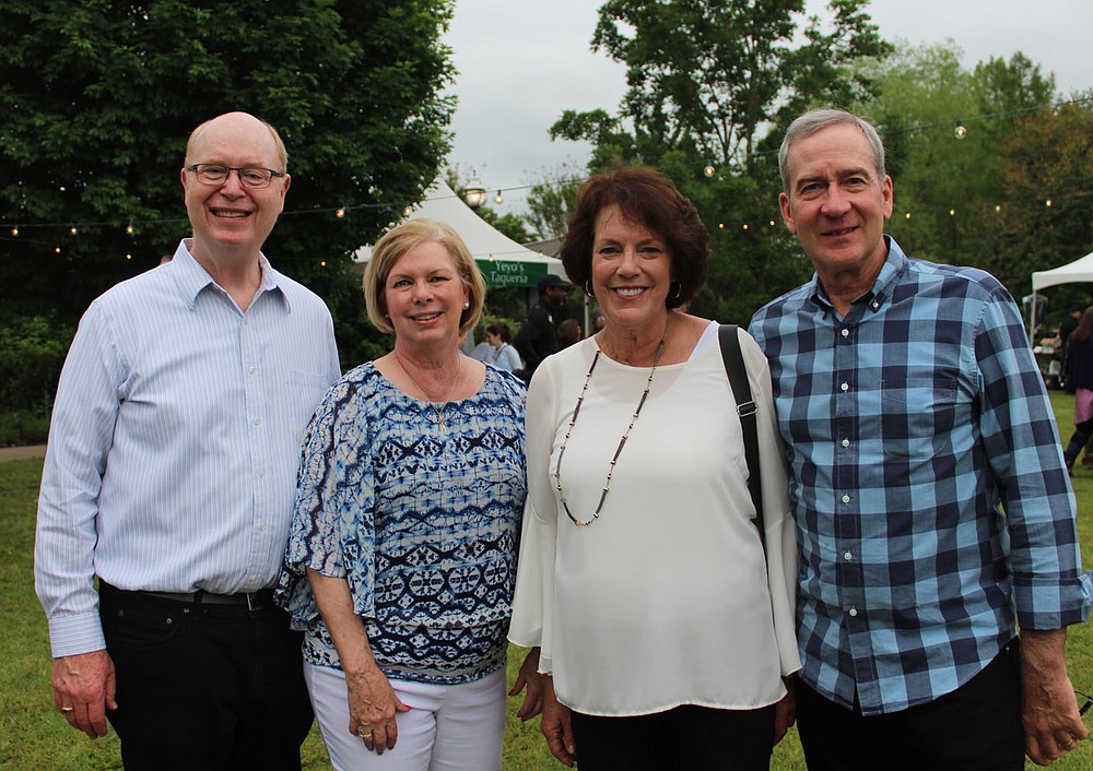 Tom and Barbara Verdery (from left) and Ann and Mike Hernick attend Chefs in the Garden.
(NWA Democrat-Gazette/Carin Schoppmeyer)