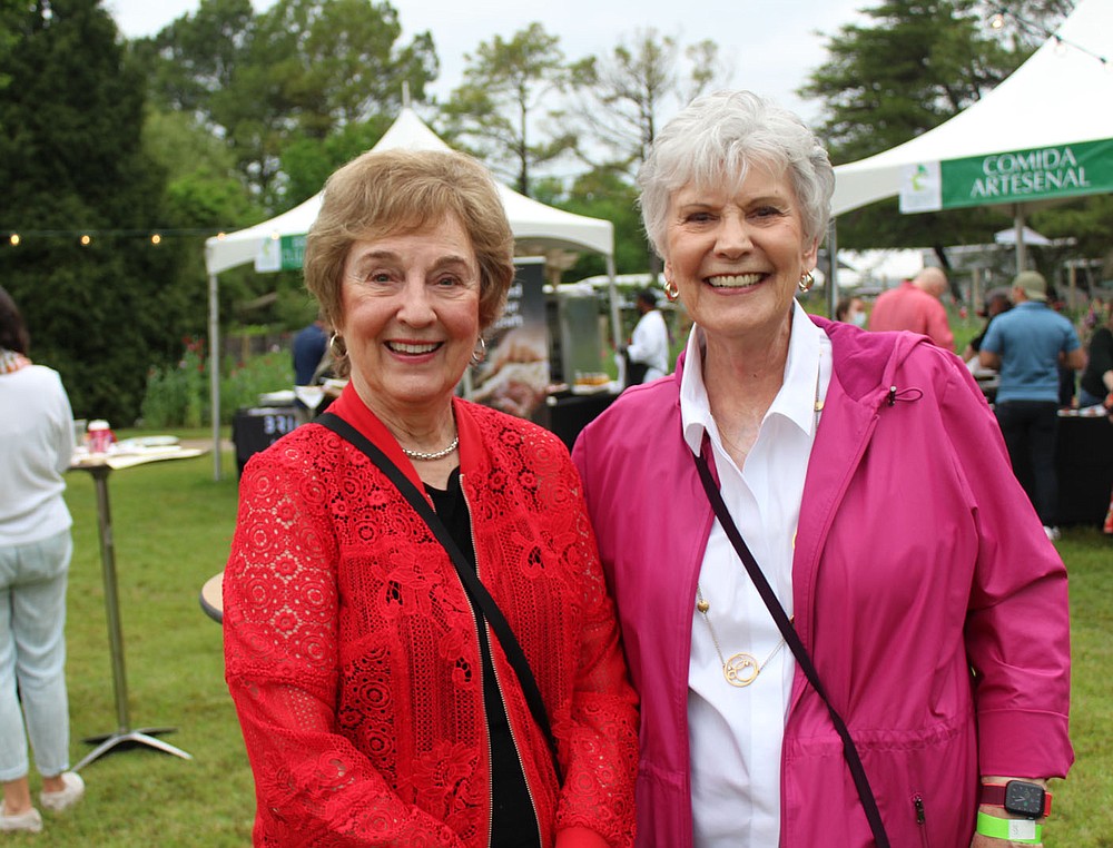 Gaye Cypert (left) and Susan Rieff help support the Botanical Garden of the Ozarks.
(NWA Democrat-Gazette/Carin Schoppmeyer)