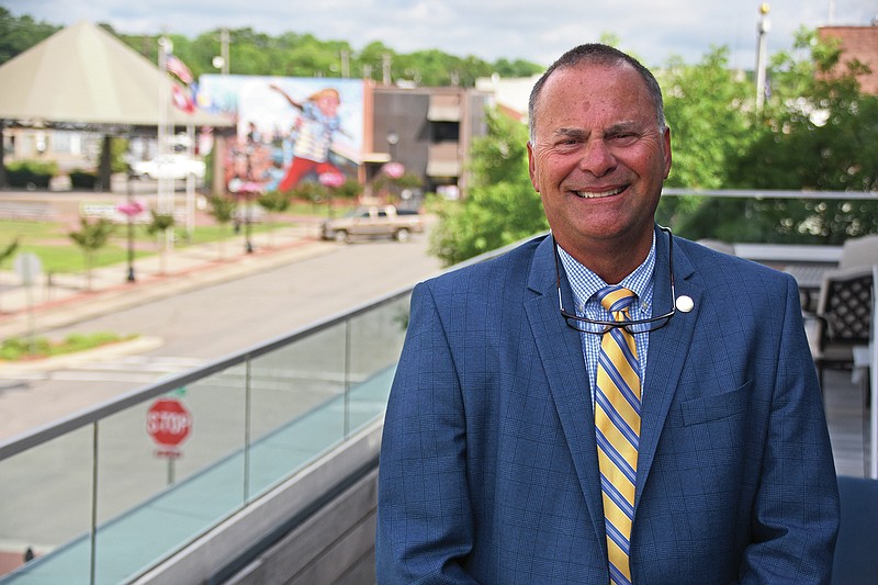 Conway Mayor Bart Castleberry poses for a photo Wednesday, May 26, 2021 at his office in downtown Conway.
(Arkansas Democrat-Gazette/Staci Vandagriff)