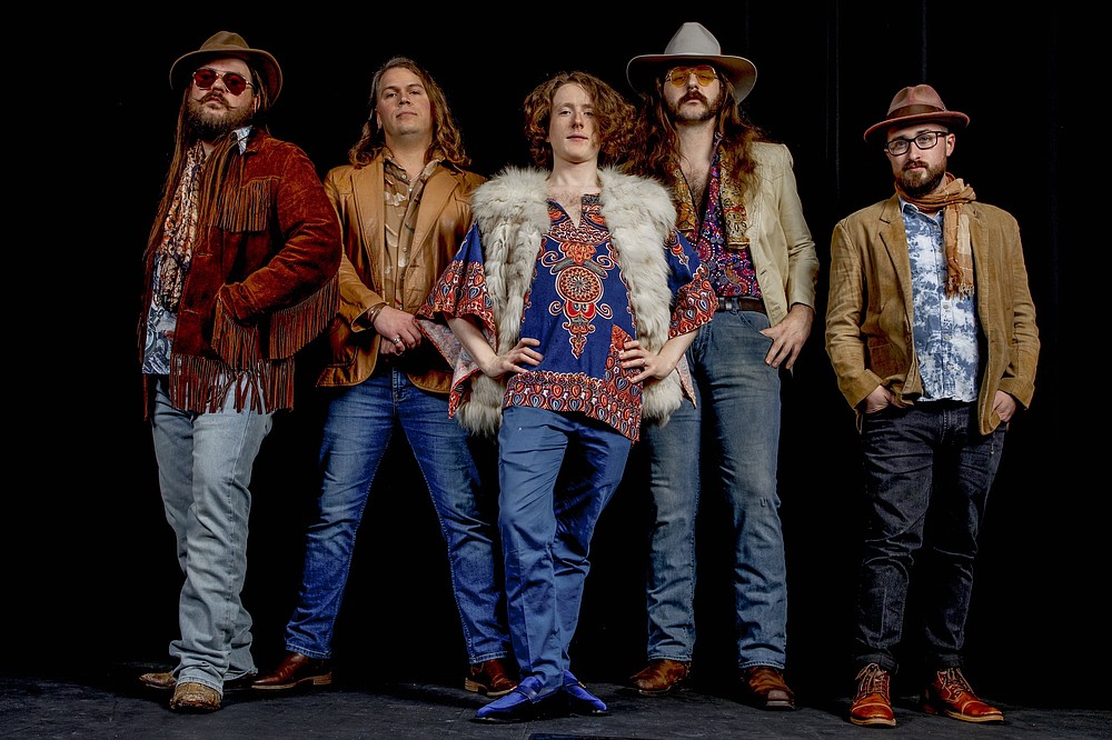 Little Rock rock band de France: Drew DeFrance (from left), Daniel Stratton Curry, Charlie Askew, Connor Roach and Mitchell Lowe, perform Friday in Hot Springs and Saturday in Dardanelle. (Special to the Democrat-Gazette/David Yerby)
