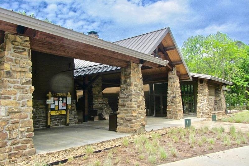 Petit Jean State Park’s new visitor center cost nearly $7 million. (Special to the Democrat-Gazette/Marcia Schnedler)