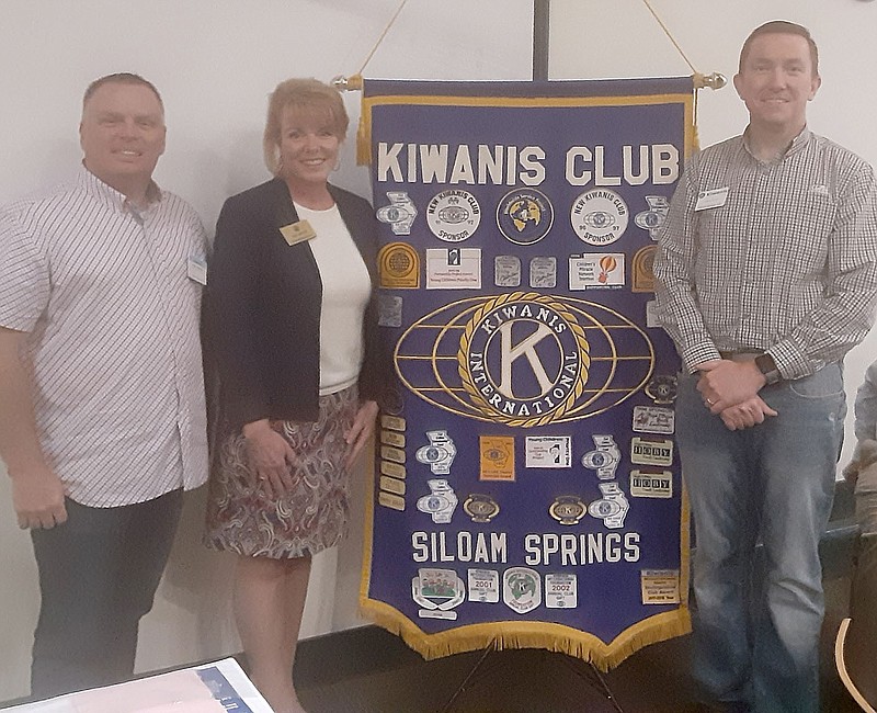 Photo submitted
State Representative Robin Lundstrum, middle, was the guest speaker for the Kiwanis Club of Siloam Springs on June 2. Lundstrum (District 87) gave an overview of the legislation enacted by the 93rd General Assembly of the state of Arkansas. Also pictured are Gary Wheat, club president, and Jimmy Allen, club member.