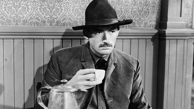 Gregory Peck sports his unfortunate mustache in Henry King’s “The Gunfighter” (1950).