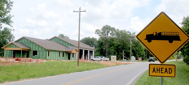 Keith Bryant/The Weekly Vista
Workers continue building a replacement Fire Station 3 on Glasgow Road, with a completion date expected this fall.