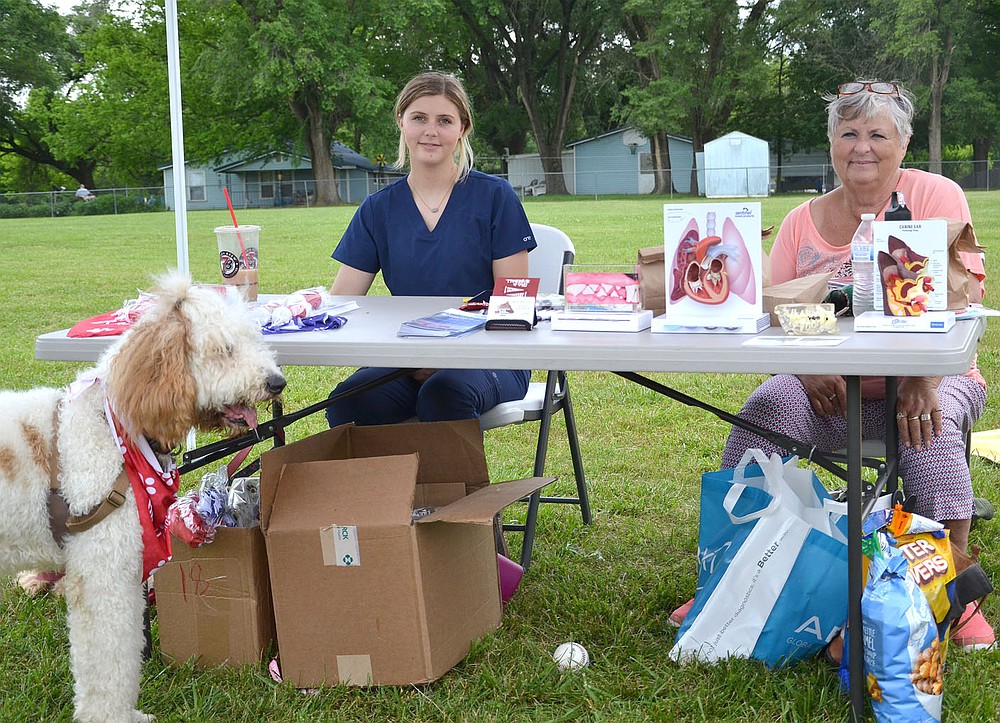 The Pea Ridge Veterinary Clinic hosted a booth at the Library's Summer Reading Kickoff bash Saturday, June 5.