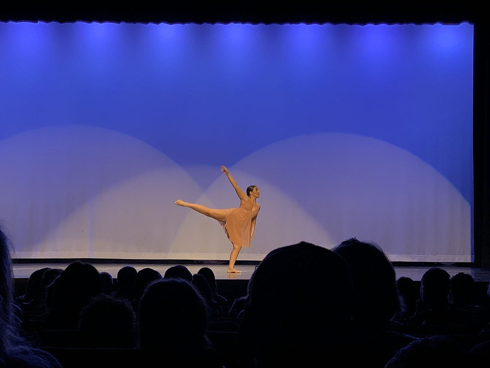 ALEXUS UNDERWOOD/SPECIAL TO MCDONALD COUNTY PRESS Rolland performing her senior solo at Anderson Dance Academy's "Come Together" recital. Rolland's senior solo was the last solo she performed as part of the Anderson Dance Academy.