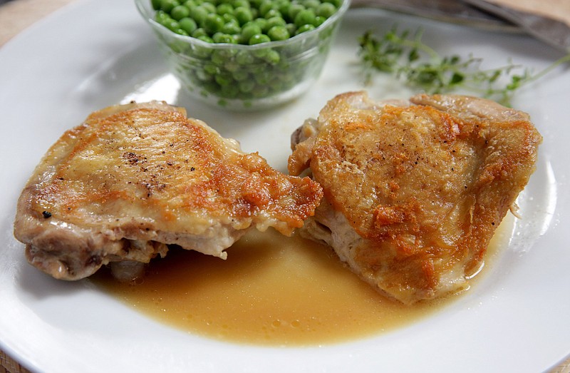 Crispy-Skin Chicken with Pan Sauce (TNS/St. Louis Post-Dispatch/Hillary Levin)
