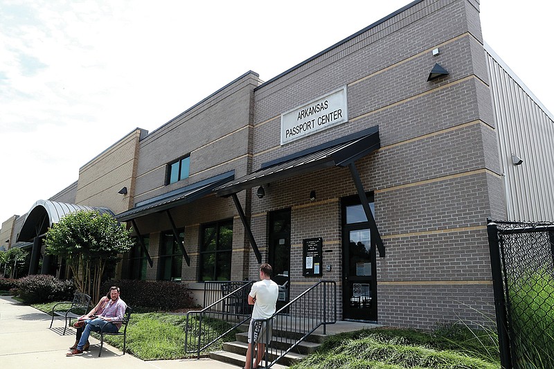 Customers wait outside the Arkansas Passport Center in Hot Springs Ark., Friday, June 4, 2021. Photo by Richard Rasmussen of The Sentinel-Record