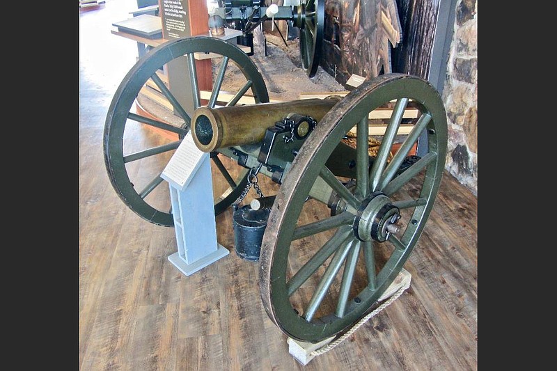 On display in Pea Ridges visitor center is a replica of a Model 1841 mountain howitzer used by Union artillerymen. (Special to the Democrat-Gazette/Marcia Schnedler)