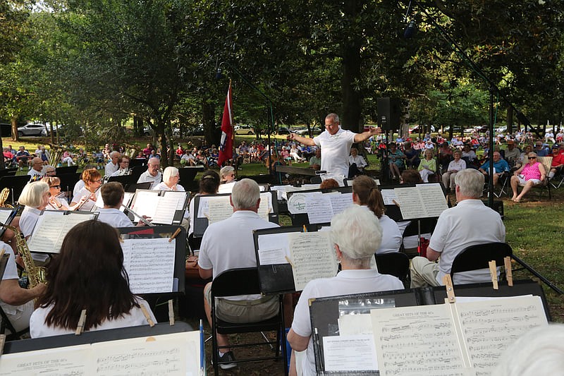 Craig Hamilton conducts the Hot Springs Concert Band during its summer concert series two years ago. - Submitted photo