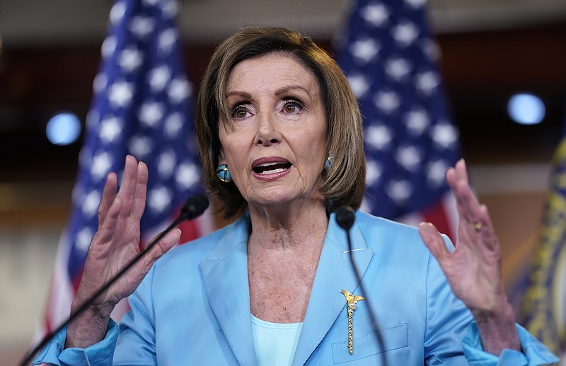 Speaker of the House Nancy Pelosi, D-Calif., talks to reporters just after the Supreme Court dismissed a challenge to the Obama-era health care law, at the Capitol in Washington, Thursday. - AP Photo/J. Scott Applewhite