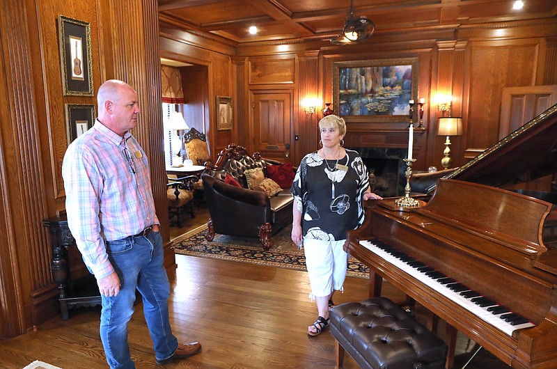 Mark McMurry, left, and his wife, Rhonda, give a tour of The Reserve at Hot Springs Thursday. - Photo by Richard Rasmussen of The Sentinel-Record