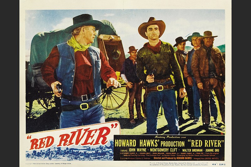 John Wayne and Monty Clift star in “Red River.”
