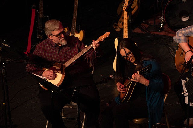 Also performing at the March 2020 “Local Color Radio Hour” were luthier Dennis Siler of Siler Guitars, playing “Foggy Dew” on a banjo he crafted, along with Katrina Brandli on mandolin and vocals. The next edition of the show will take place July 10 at Harry E. Kelley Riverfront Amphitheater in downtown Fort Smith.
(Courtesy Photo/Kevin Jones)