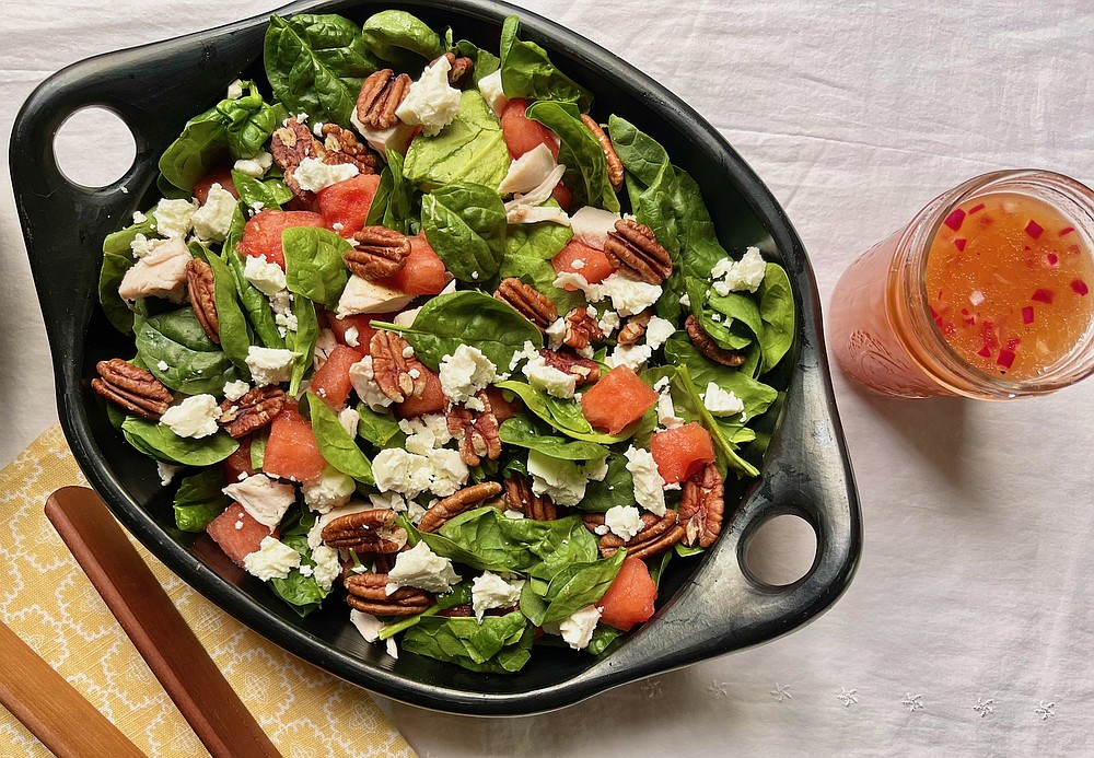 Watermelon, Chicken and Pecan Salad (Arkansas Democrat-Gazette/Kelly Brant)