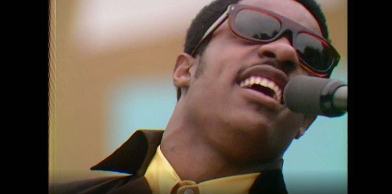 Stevie Wonder sings “It’s Your Thing” at the 1969 Harlem Cultural Festival, as seen in the documentary “Summer of Soul.”