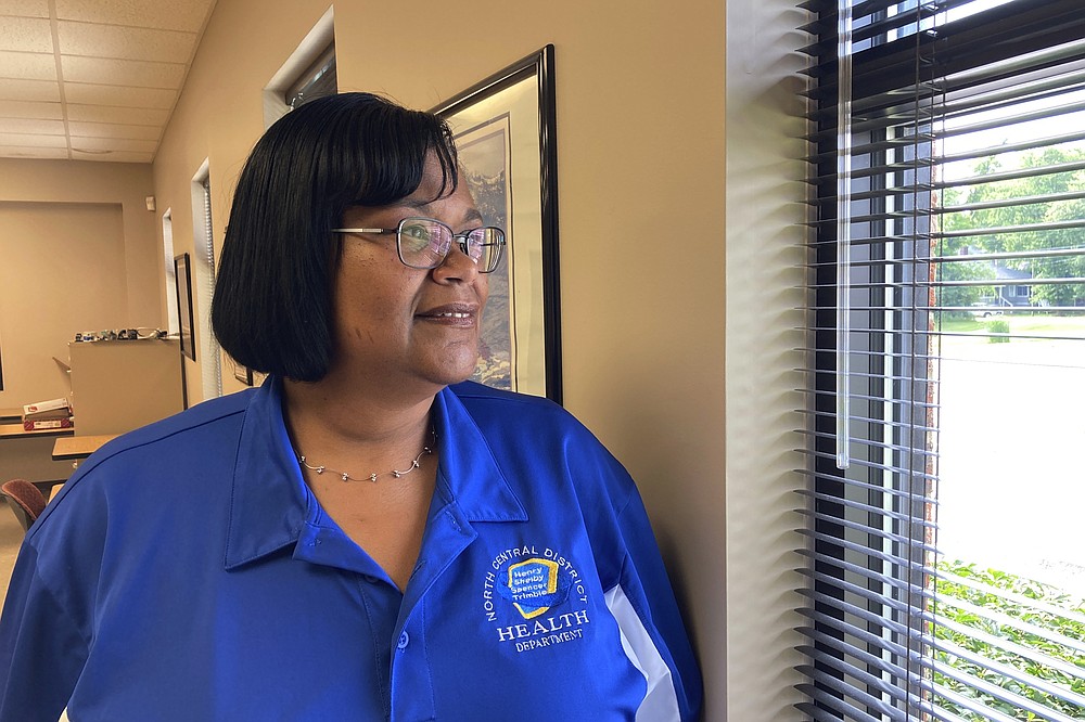Roanya Rice, public health director for a cluster of rural Kentucky counties, poses for a photo at her office in Shelbyville, Ky., on Friday, June 18, 2021. In spread-out, sparsely populated places like Spencer County, some residents may not feel the need to get the vaccine as quickly, said Rice. (AP Photo/Dylan Lovan)