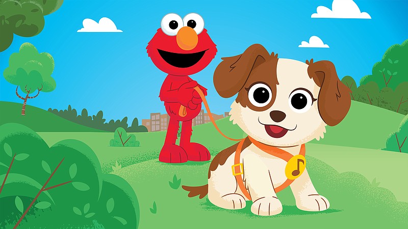 Tango the puppy joins Elmo and becomes part of the Sesame Street gang in the special "Furry Friends Forever: Elmo Gets a Puppy," debuting on HBO Max on Aug. 5. (Sesame Workshop via AP)