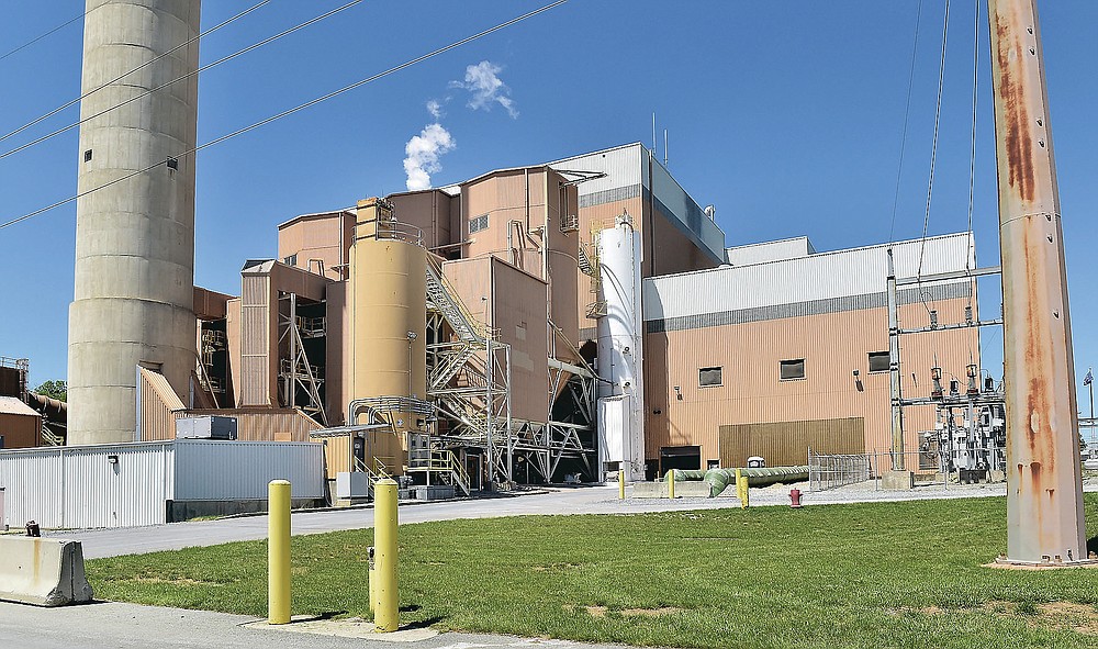 The south side exterior of the Lancaster County Solid Waste Management Authority's waste-to-energy facility in Bainbridge, Pa., is shown Wednesday, June 16, 2021. (Suzette Wenger/LNP/LancasterOnline via AP)