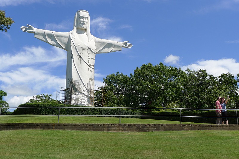 FILE -- The Christ of the Ozarks statue near Eureka Springs. It's the largest statue of Christ in the United States. (Arkansas Democrat Gazette/ BILL BOWDEN)