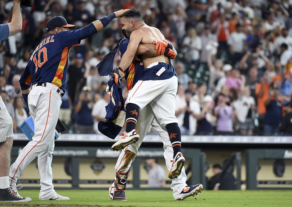 Game 6 Walk Off (Jose Altuve/Michael Brantley) Houston Astros -  Officially Licensed MLB Print - Limited Release