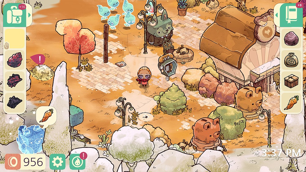 "Cozy Grove" is a life-sim video game about camping on an island haunted by the ghosts of depressed animals. Published in March 2021. (Spry Fox)