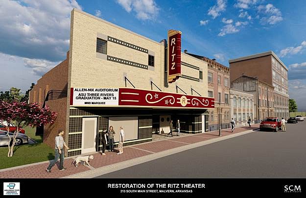 Artist’s rendering of the Historic Ritz Theatre. Photo is courtesy of Arkansas State University Three Rivers. - Submitted photo