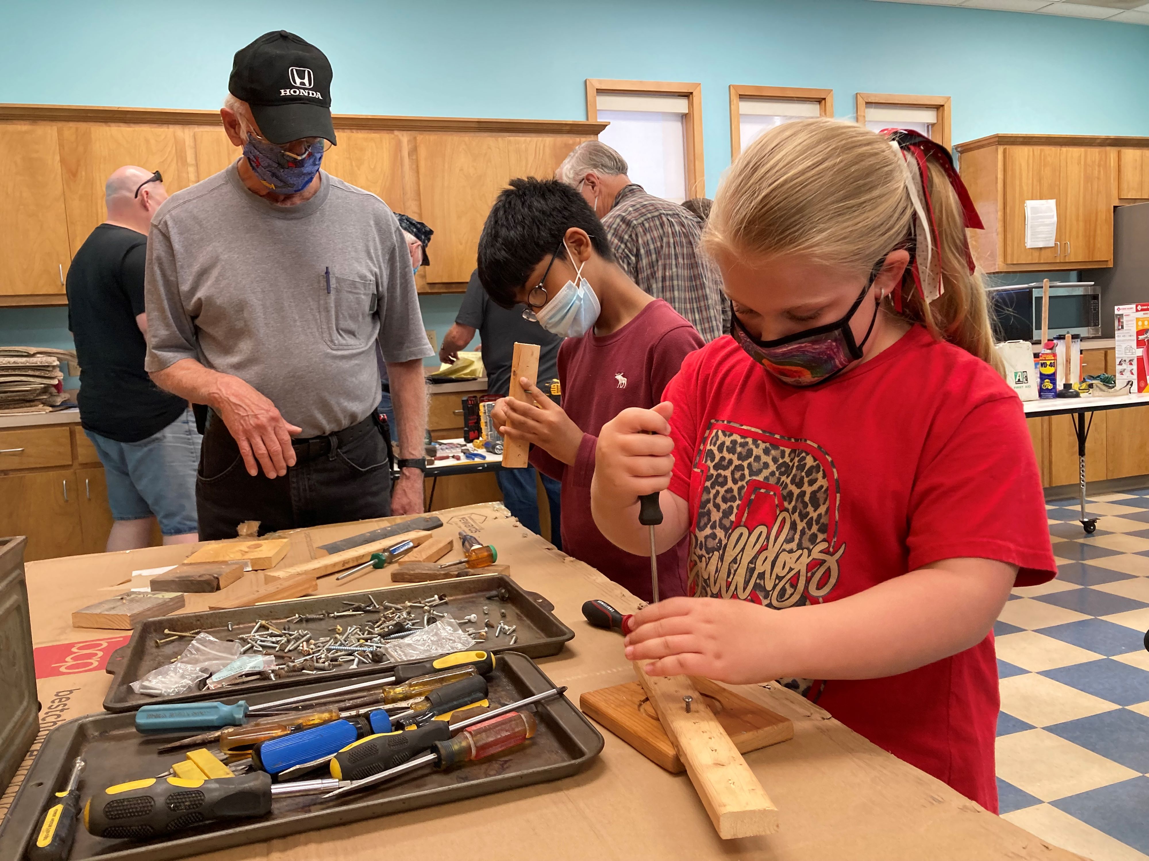 Class at library talks tools