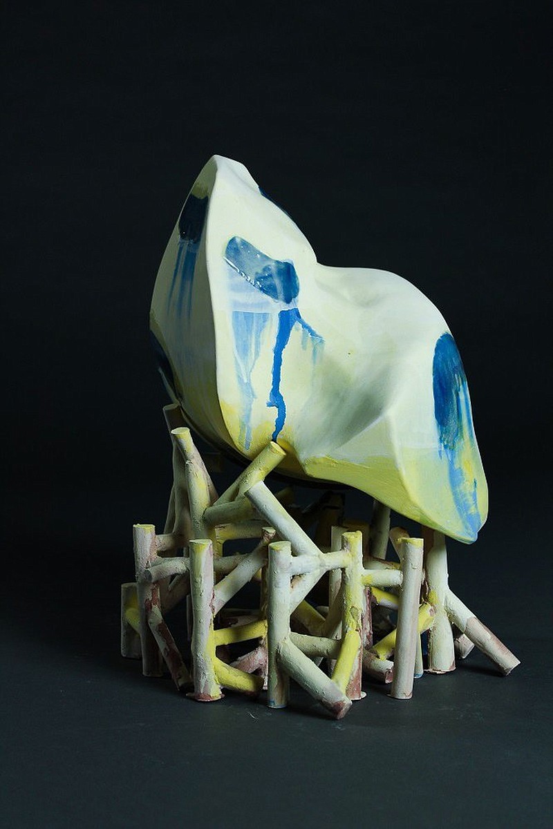 Yelena Petroukhina’s ceramic sculpture “Untitled 1” has received the $1,000 top award of the 2021 Irene Rosenzweig Biennial Juried Exhibition, on display through Oct. 16 at the the Arts & Science Center for Southeast Arkansas in Pine Bluff.

(Special to the Democrat-Gazette)