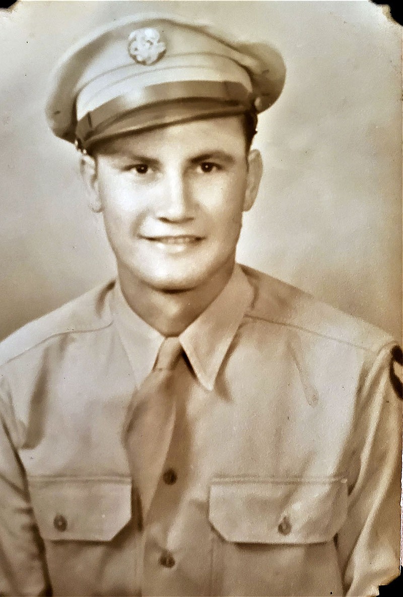 COURTESY PHOTO/Do you recognize this McDonald County WWII veteran? He received a silver dollar from Bonnibel Sweet and in return, he sent her a photo from his time in the service. This unidentified photo is number 59 in the Bonnibel Sweet Album. The McDonald County Historical Society is attempting to match names with these heroes faces in order to preserve a precious piece of local history. If you have any information, please contact Hazel Sheets with the McDonald County Library at 417-223-4489.