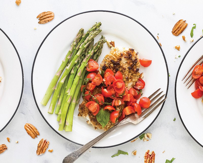 Pecan-Crusted Tilapia With Italian Salsa (Courtesy of American Pecans)