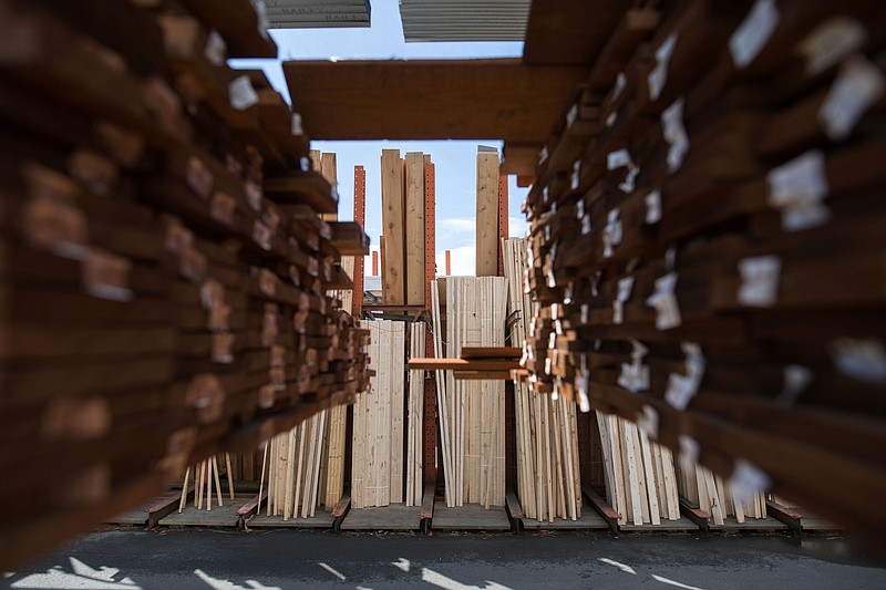Rows of lumber at a lumberyard in 2021. Bloomberg photo by James MacDonald