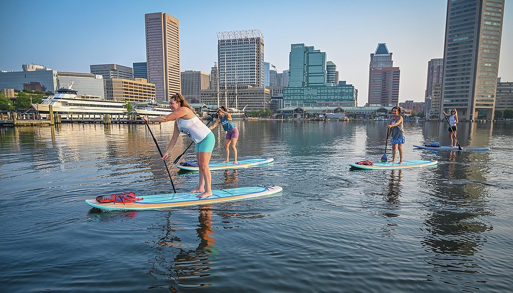 Paddleboarding group isn't worried about falling into Baltimore's Inner