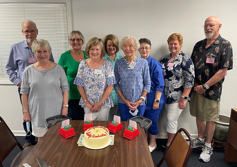 Back, from left, are Phil Peters, Phyllis Stinson, Karen Raley, Ann Martin, Pam Mancilla and Wayne Copeland, and front, from left, are Pam McDowell, Connie Dedman and Penny Formy. Not pictured are Stacy Hudgens, Monica Rothert, Kristen Shults and Diane West. - Submitted photo