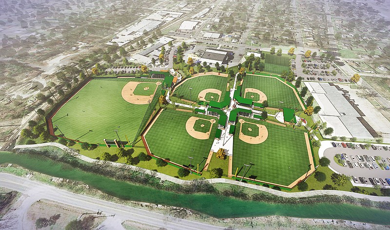 An artist's rendering of the Majestic Park baseball complex. - Submitted photo