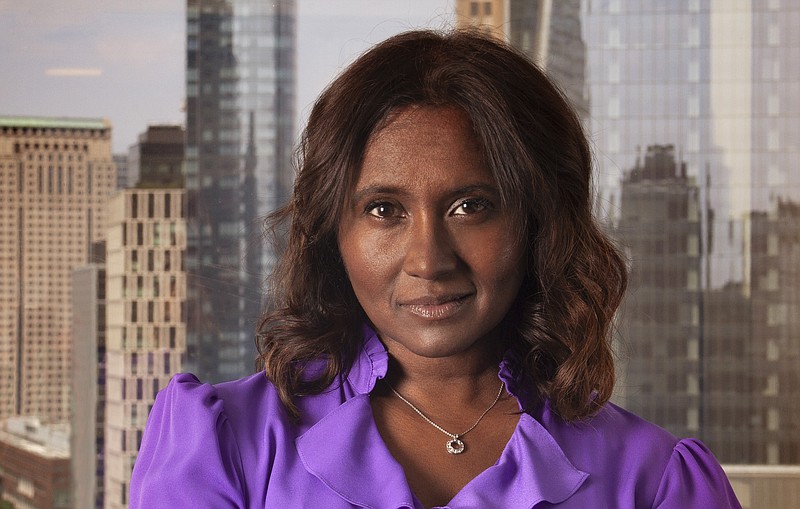 Daisy Veerasingham, executive vice president and chief operating officer of The Associated Press, poses for a photo on July 27, 2021, at the AP headquarters in New York. The AP announced Tuesday, Aug. 3, that Veerasingham has been named as its new president and CEO, effective Jan. 1, 2022. (AP Photo)