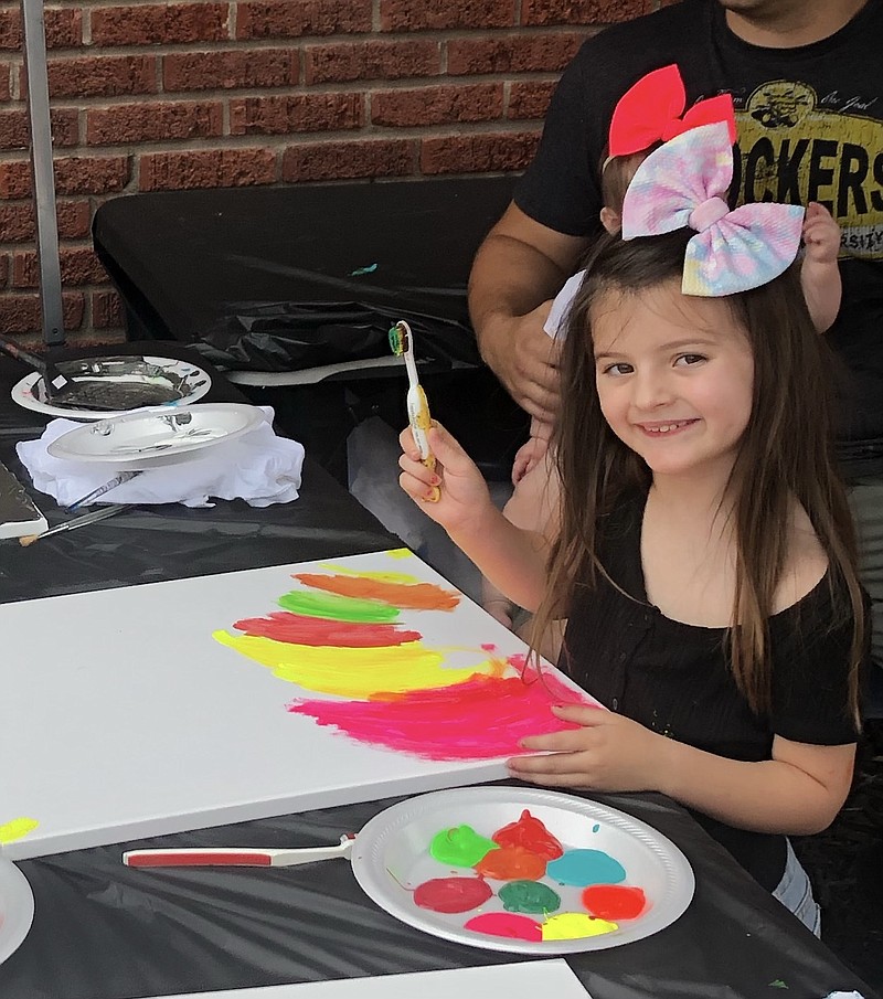 The featured artist of the month for Whittington Gallery is 5-year-old Evan Lunkenheimer. She enjoys creating "bright and colorful pieces sure to make anyone smile." She credits her artistic technique to fellow Whittington Gallery artists Hildegard Honold, Bre Harris and Diana Garrison. - Submitted photo