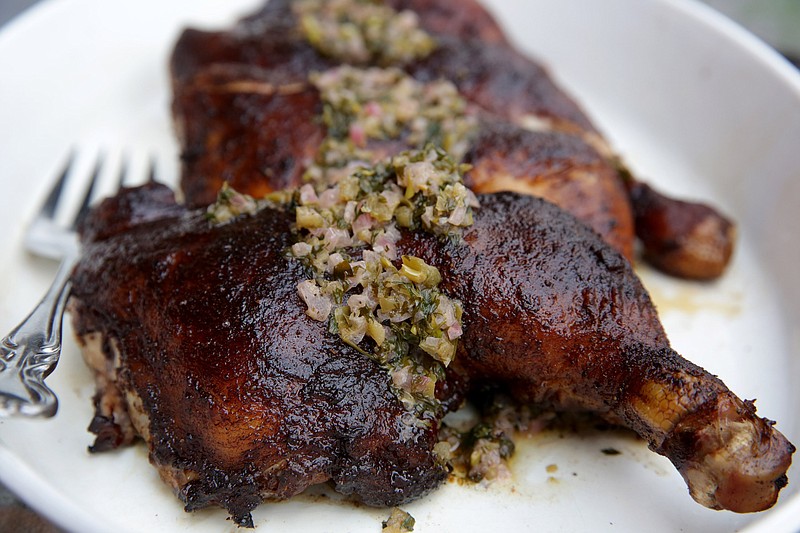 Spiced Grilled Chicken with Cilantro Lime Butter (TNS/St. Louis Post-Dispatch/Hillary Levin)