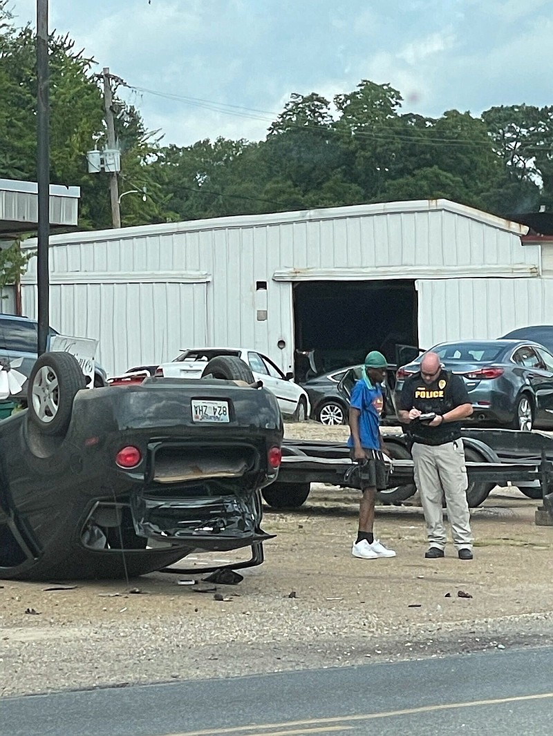 Car overturns in Monday morning wreck El Dorado News
