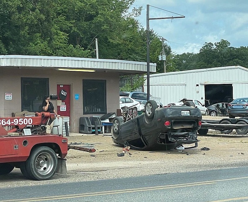 Car overturns in Monday morning wreck El Dorado News