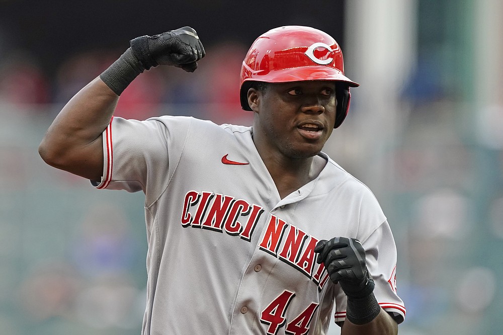 Reds rookie Aristides Aquino blasts three more homers in win - The Boston  Globe